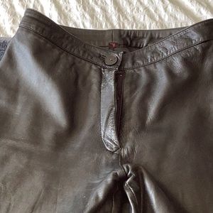Vintage black leather pants